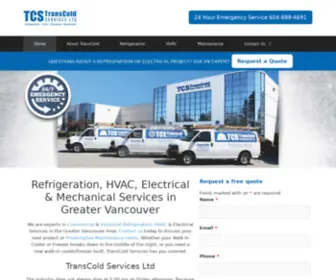 Transcoldservices.com(Refrigeration) Screenshot