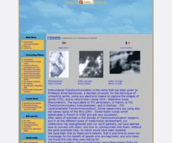 Transcommunication.org(Instrumental Transcommunication) Screenshot