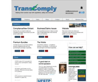 Transcomply.com(FMCSA motor carrier authority) Screenshot