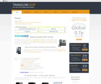 Transcomvoip.com(Transcom VOIP for Business and Personal) Screenshot
