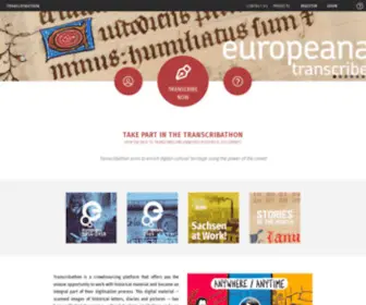 Transcribathon.eu(Transcribe history) Screenshot