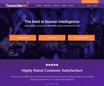 Transcribeme.com(Fast & Accurate Human Transcription Services) Screenshot