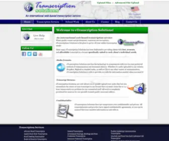 Transcribersrus.com(ETranscription Solutions) Screenshot