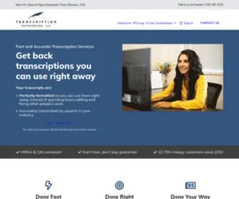 Transcriptionoutsourcing.net(Transcription Services) Screenshot