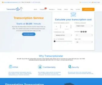 Transcriptionstar.com(Transcription Services) Screenshot
