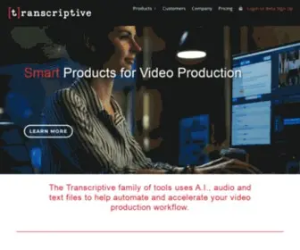 Transcriptive.com(Web Transcript Service) Screenshot