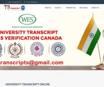 Transcriptonline.in(University Transcript Online) Screenshot