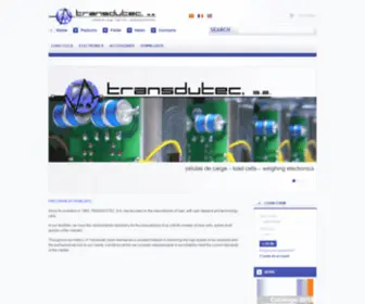 Transdutec.com(Células de carga) Screenshot