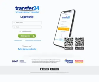 Transfer24.co.uk(Natychmiastowe przelewy do Polski z Anglii (UK)) Screenshot