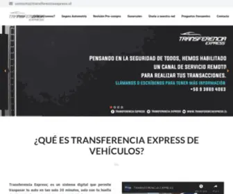 Transferenciaexpress.cl(Transferencia Express; es un sistema digital que permite traspasar tu auto en tan solo 20 minutos) Screenshot