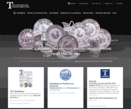 Transferwarecollectorsclub.org(Transferware Collectors Club) Screenshot