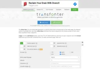 Transfonter.org(Online @font) Screenshot