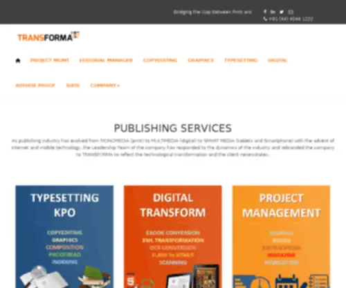 Transforma.in(World's best and cost effective publishing service provider) Screenshot