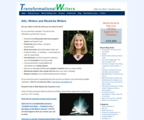 Transformationalwriters.com(Write Your Book) Screenshot