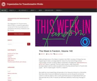Transformativeworks.org(Organization for Transformative Works) Screenshot