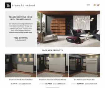 Transformbed.com(Murphy Beds for Sale in the USA) Screenshot