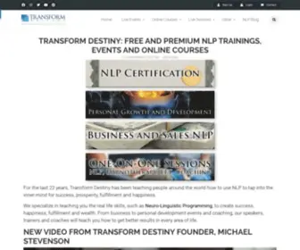 Transformdestiny.com(Transform Destiny NLP Training and Online Courses) Screenshot