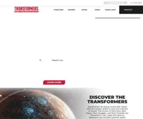 Transformers.com.mx(Transformers Official Website) Screenshot