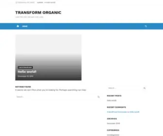 Transformorganic.com(TRANSFORM ORGANIC) Screenshot