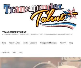 Transgendertalent.agency(A talent management and production company for transgender performers and artists) Screenshot