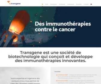 Transgene.fr(L'immunothérapie contre les cancers) Screenshot