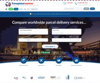 Transglobalexpress.co.uk(International Parcel Delivery) Screenshot