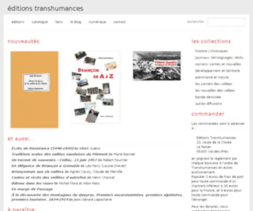 Transhumances.com(éditions) Screenshot
