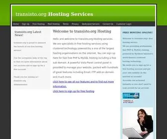 Transisto.org(Free Hosting Services) Screenshot