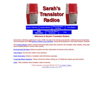 Transistor.org(Sarah's Transistor Radios) Screenshot