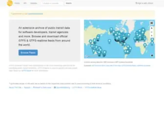 Transitfeeds.com(Public transit feeds from around the world) Screenshot