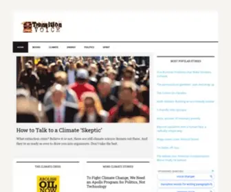 Transitionvoice.com(The magazine on peak oil and the Transition movement) Screenshot
