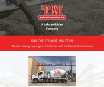 Transitmix.com(Transit Mix Concrete Company) Screenshot