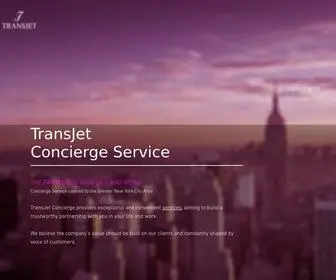 Transjetnyc.com(Concierge Service in Greater New York City Area) Screenshot