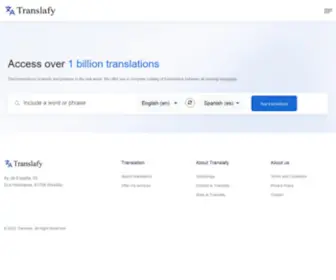 Translafy.com(Translation search engine) Screenshot