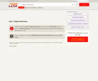 Translate-Latin.com(Latin English Dictionary) Screenshot