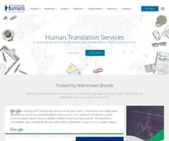Translatebyhumans.com(Professional Human Translation Services) Screenshot