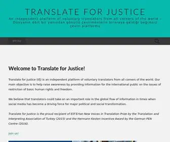 Translateforjustice.com(An independent platform of voluntary translators from all corners of the world) Screenshot