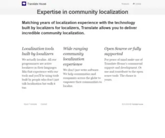 Translatehouse.org(Expertise in community localization) Screenshot