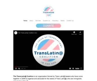 Translatinacoalition.org(TransLatin@ Coalition) Screenshot