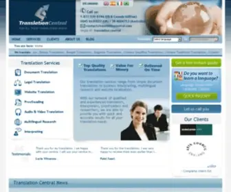 Translationcentral.com(Professional translation services) Screenshot