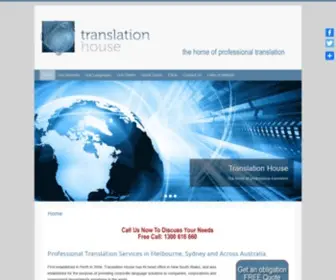 Translationhouse.com.au(Translation Services) Screenshot