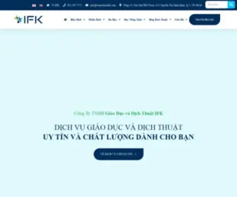 Translationifk.com(Công ty dịch thuật IFK) Screenshot