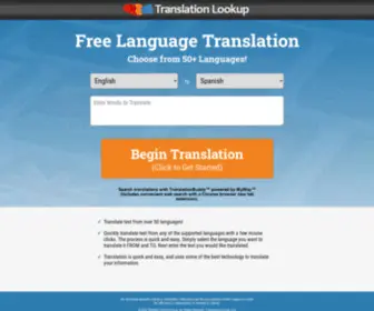 Translationlookup.com(Translate Over 50 Languages) Screenshot