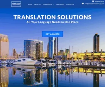 Translationsolutions-US.com(Translation Solutions) Screenshot