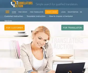 Translatorsauction.com(Freelance translator service TranslatorsAuction) Screenshot