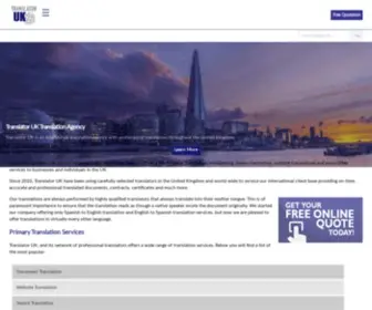 Translatoruk.co.uk(Translator UK) Screenshot