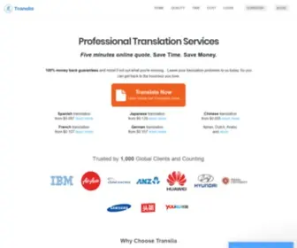 Translia.com(24/7 Professional Translation Services) Screenshot
