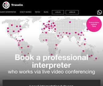 Translin.com(Offering professional interpreters) Screenshot