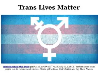 Translivesmatter.info(Trans Lives Matter) Screenshot