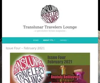 Translunartravelerslounge.com(A speculative fiction magazine) Screenshot